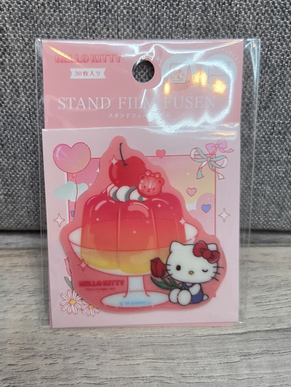 Hello Kitty Stand Film Sticky Notes, Japan Exclusive Sanrio Memo Pads ,30 Sheets